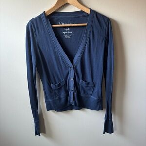 Y2K Aeropostale Navy Cardigan